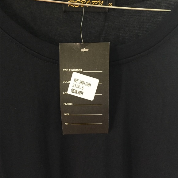 Handkerchief style dress. Navy and white sz S - Picture 4 of 6